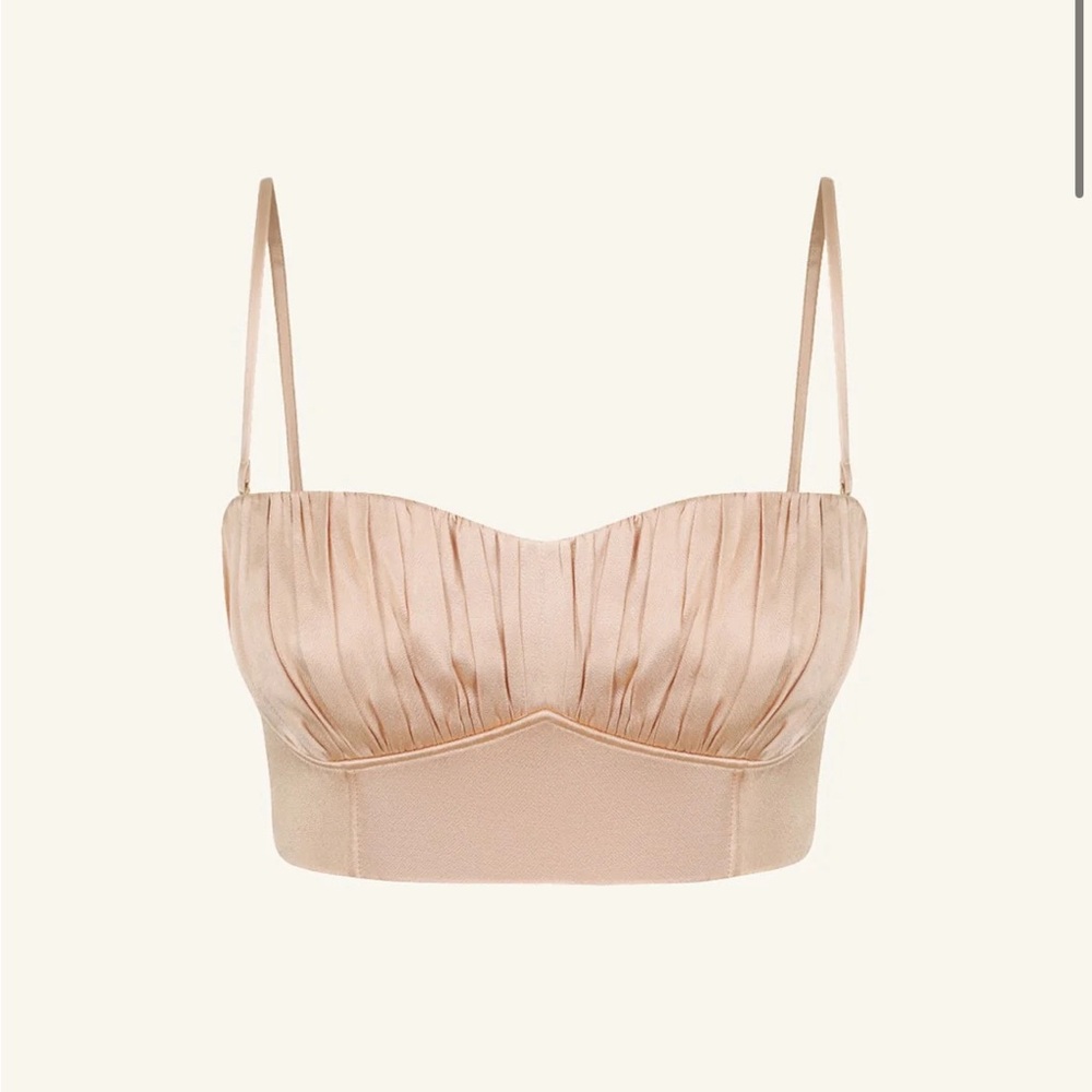 La Lune Corded Ruched Bralette - Desert Rose